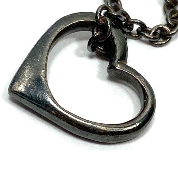 925 ITALY STERLING SILVER Necklace Heart Pendant 6.63g Valentine’s Day - Picture 3 of 10